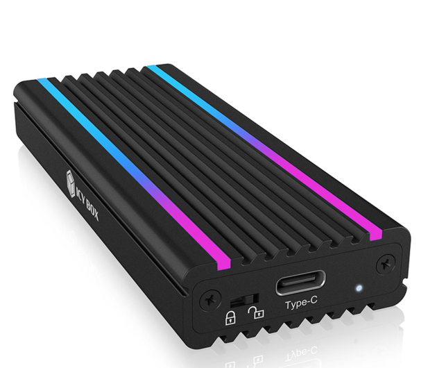 ICY BOX Obudowa do dysku M.2 NVMe (RGB) - 601767 - zdjęcie